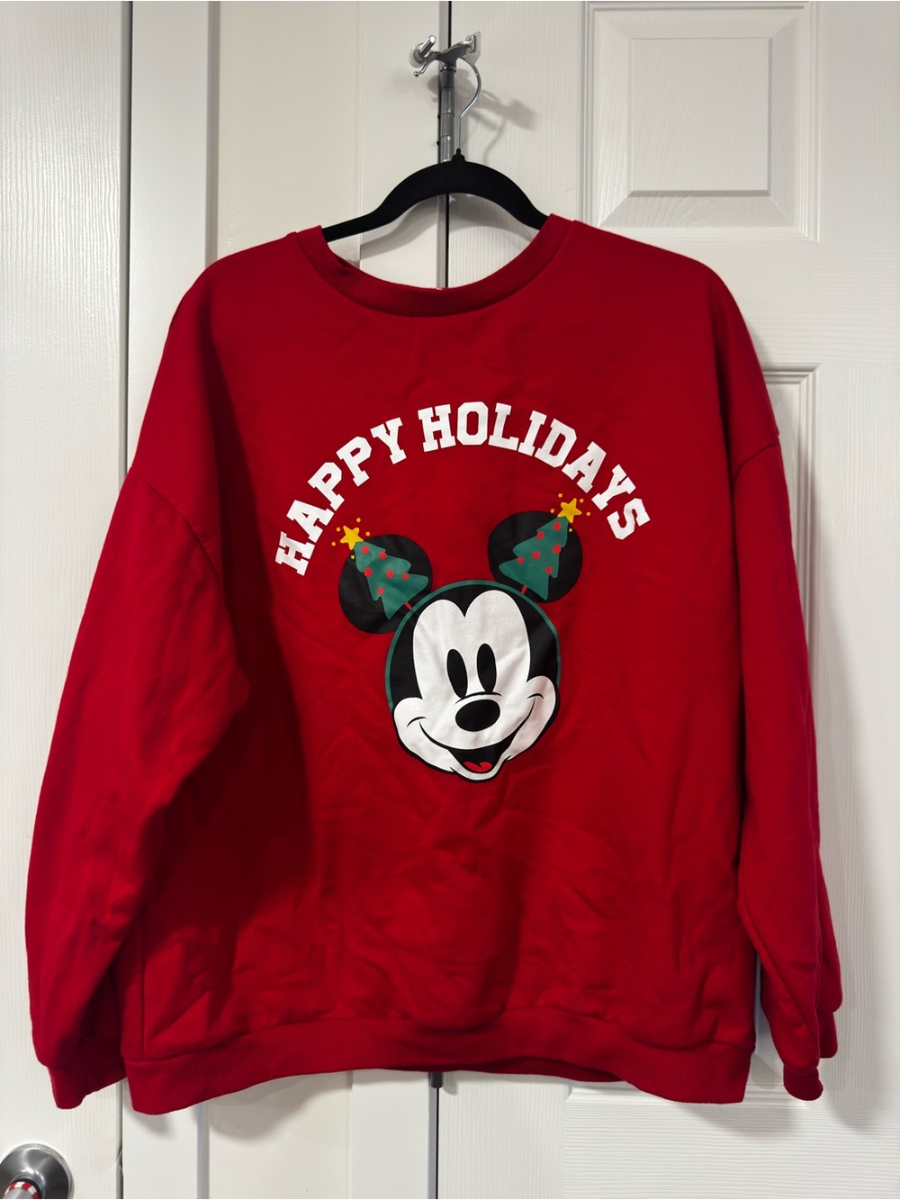 Disney Red Mickey 'Happy Holidays’ Crewneck
